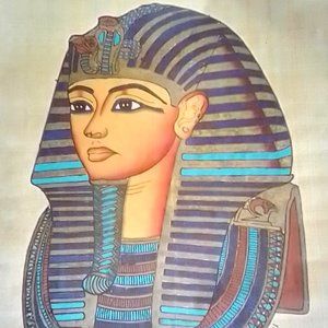 HIEROGLYPHICS - Signed Hand Painted Egyptian Papyrus Art
